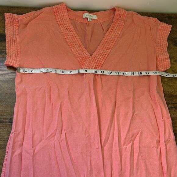 New Directions Peach Colored Short Sleeve Mini Dress - Picture 5 of 9